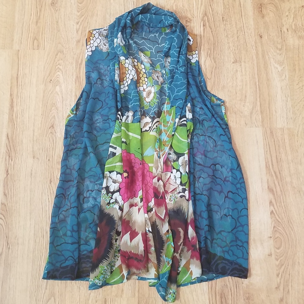 Sleeveless Sheer Cardigan